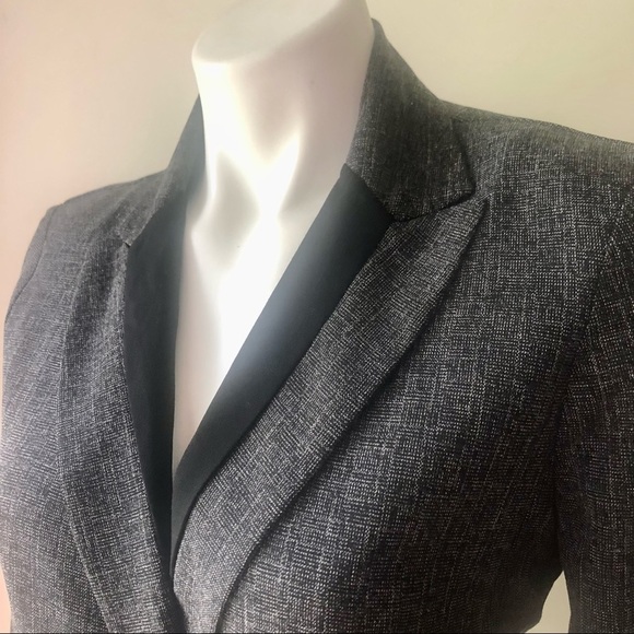 🌼 BCX Junior's Black Tweed One Button Blazer, L - Picture 2 of 9